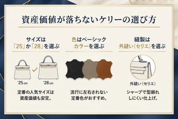 資産価値が落ちないケリーの選び方