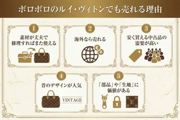 ボロボロのルイ・ヴィトンでも売れる理由