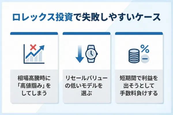 ロレックス投資で失敗しやすいケース