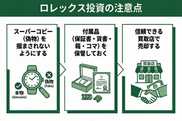 ロレックス投資の注意点