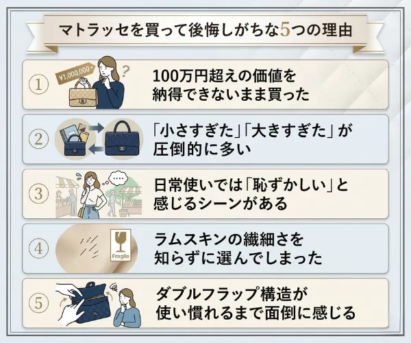 マトラッセを買って後悔しがちな5つの理由