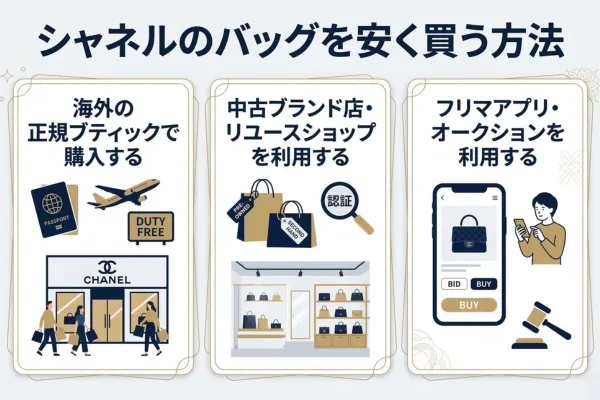 シャネルのバッグを安く買う方法