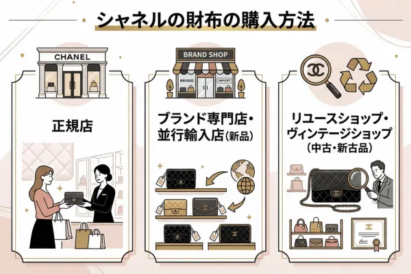 シャネルの財布の購入方法
