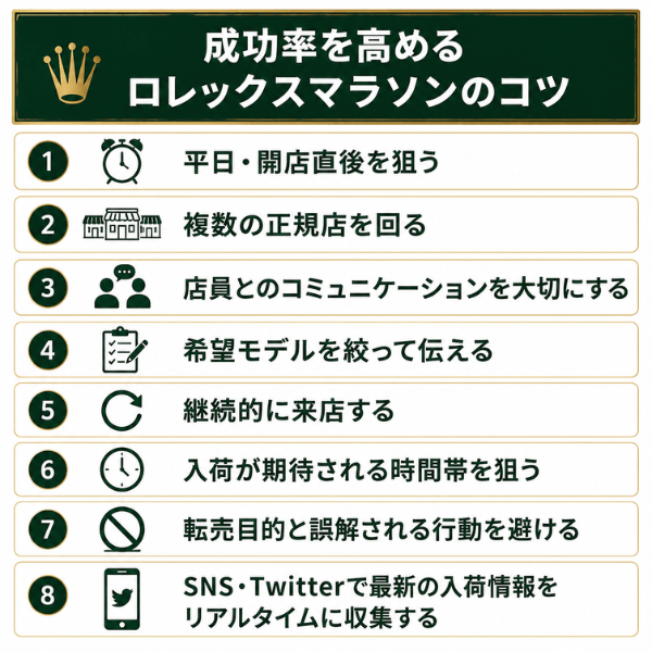 成功率を高めるロレックスマラソンのコツ