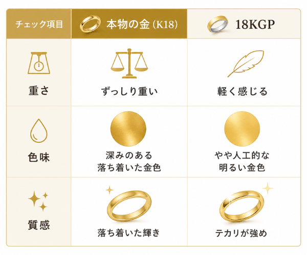 18KGPとは？意味・価値・K18との違いや見分ける方法を解説 | 買取