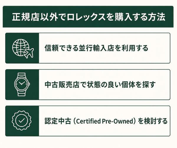 ロレックスが買えないのはなぜ？正規店で購入するコツや狙い目モデルを