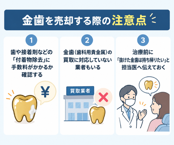 金歯を売却する際の注意点